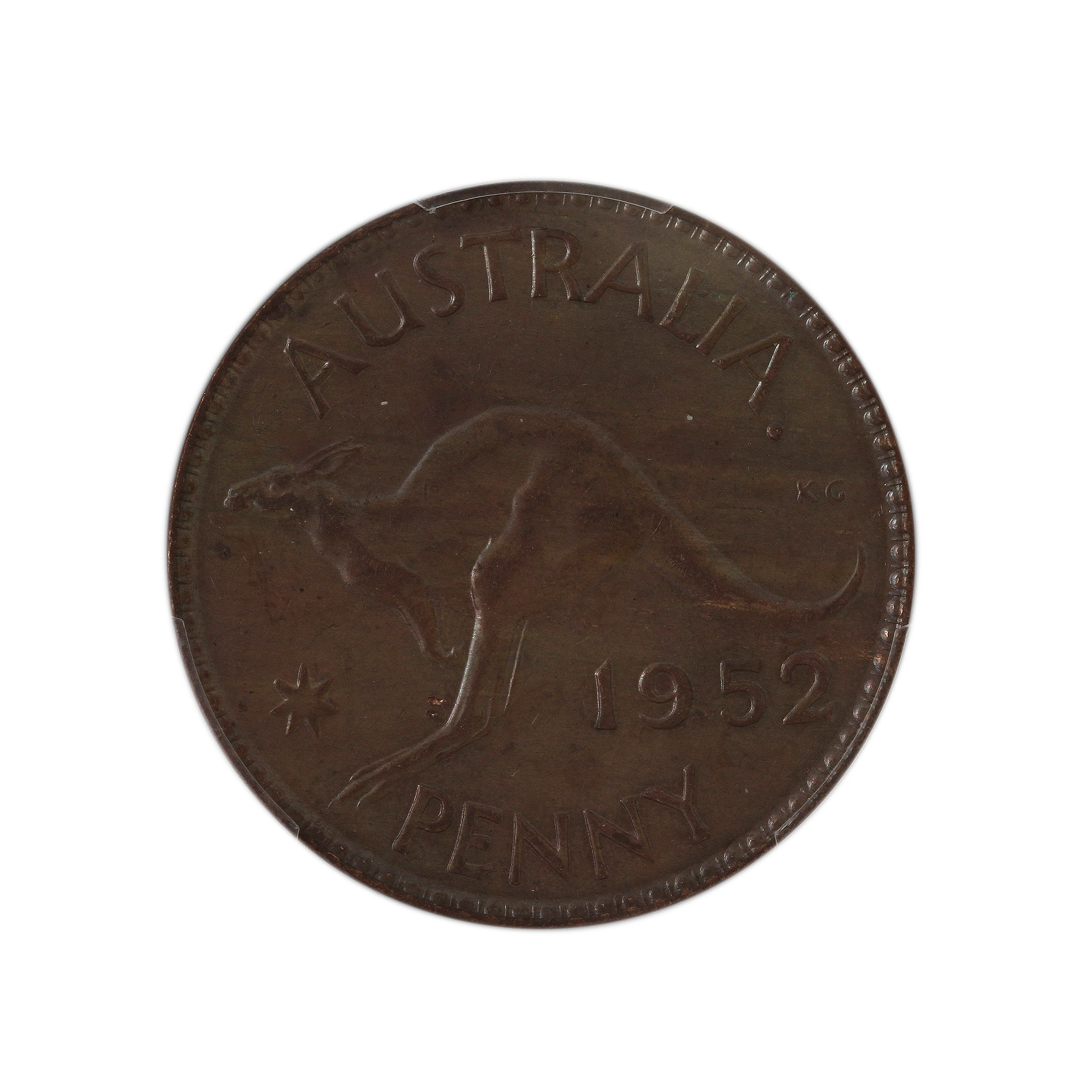 George VI, Penny, 1952A., AU details