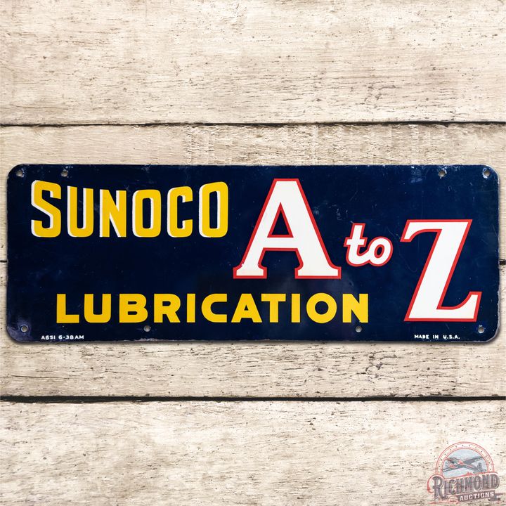 21" Sunoco A to Z Lubrication DST Sign - 8 & 6.9