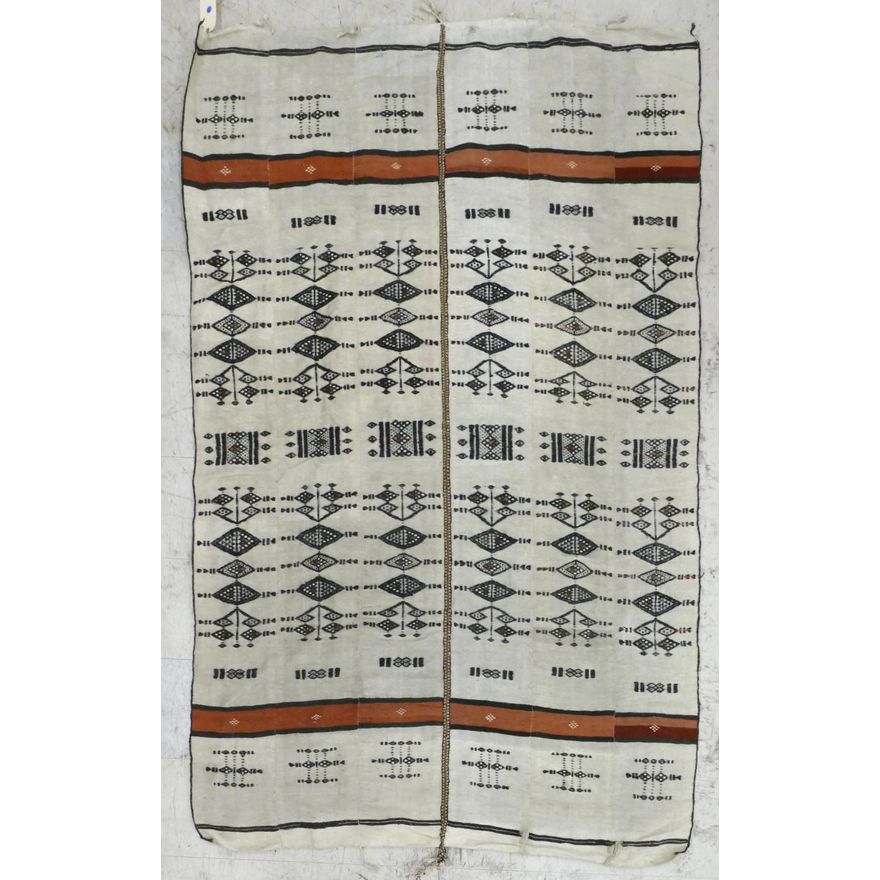 Old African Fulani Kilim Blanket 96''x58''