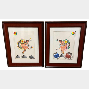 Pair Of Original Rafael Medina Paintings