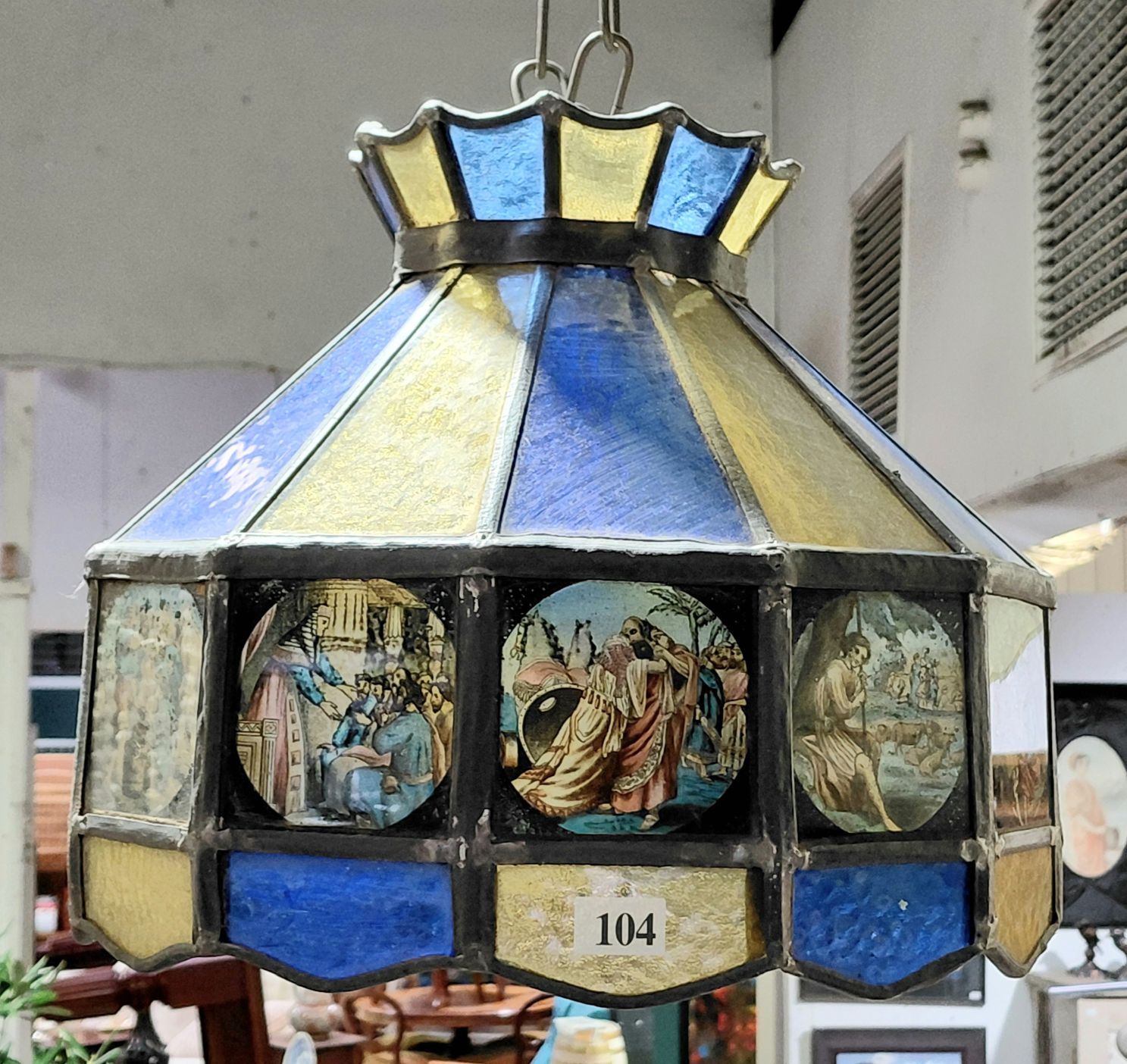 Vintage Leadlight Hanging Lamp Shade
