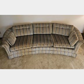 Amazing Retro Hollywood Regency MCM Lee Harvey Designer Velvet Sofa