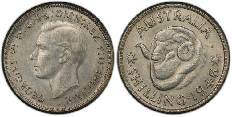 Shilling, 1946(p), PCGS MS62