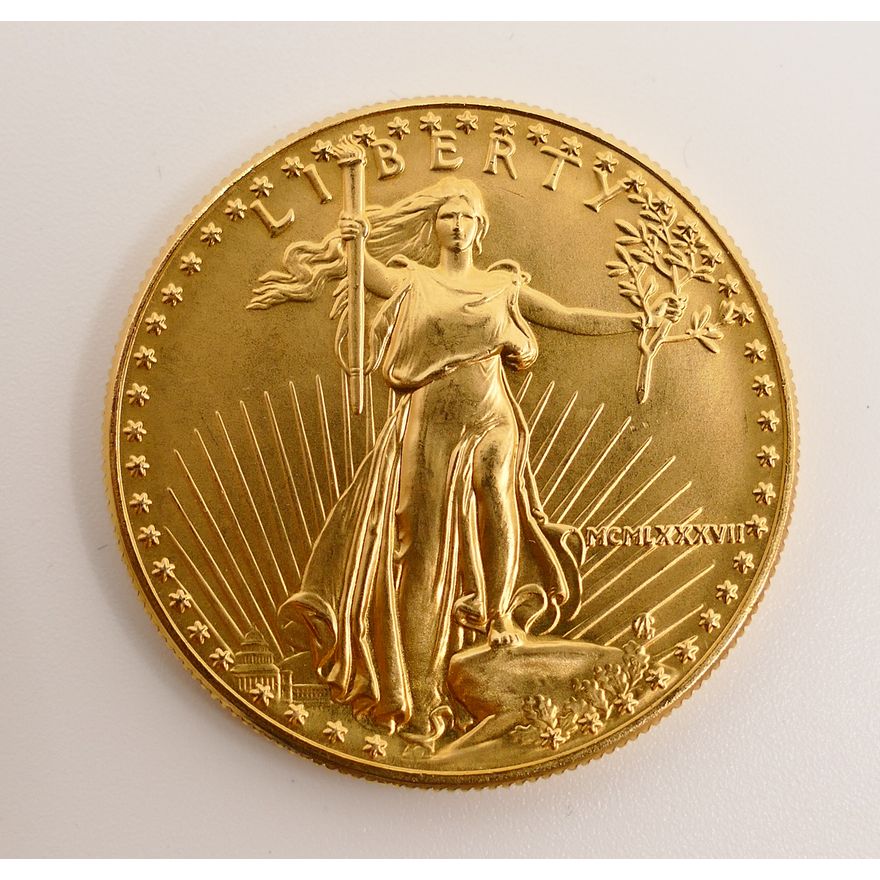 United States 1987 1 Oz Gold Eagle $50 Dollar Coin