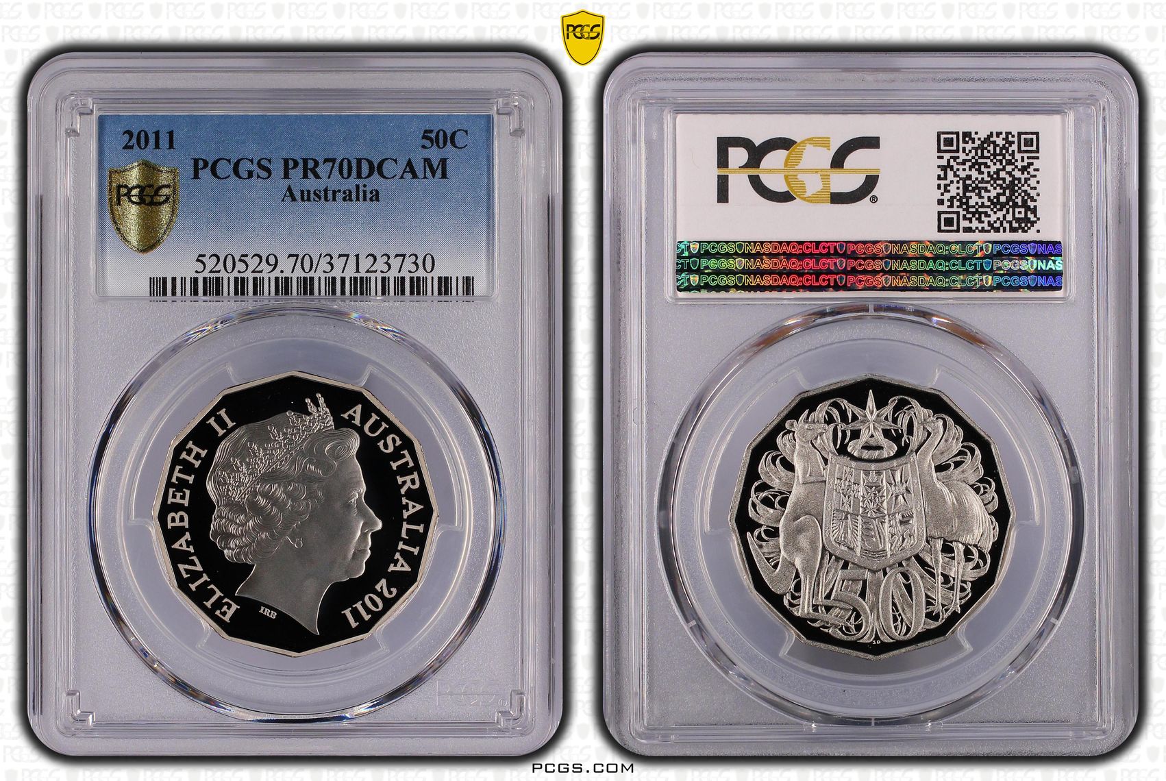315 · 2011 Australia Fifty Cent, 50c PCGS - PR70DCAM POP 24/0 -730