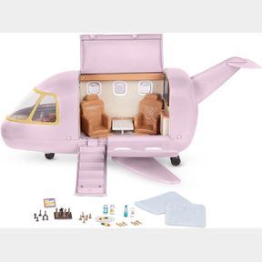 LORI AIRPLANE FOR MINI DOLLS TOY JET & ACCESSORIES FOR 6-INCH DOLLS CHESS GAME & PLAY FOOD FOLDABLE WINGS 3 YEARS + LUXURY JET - P