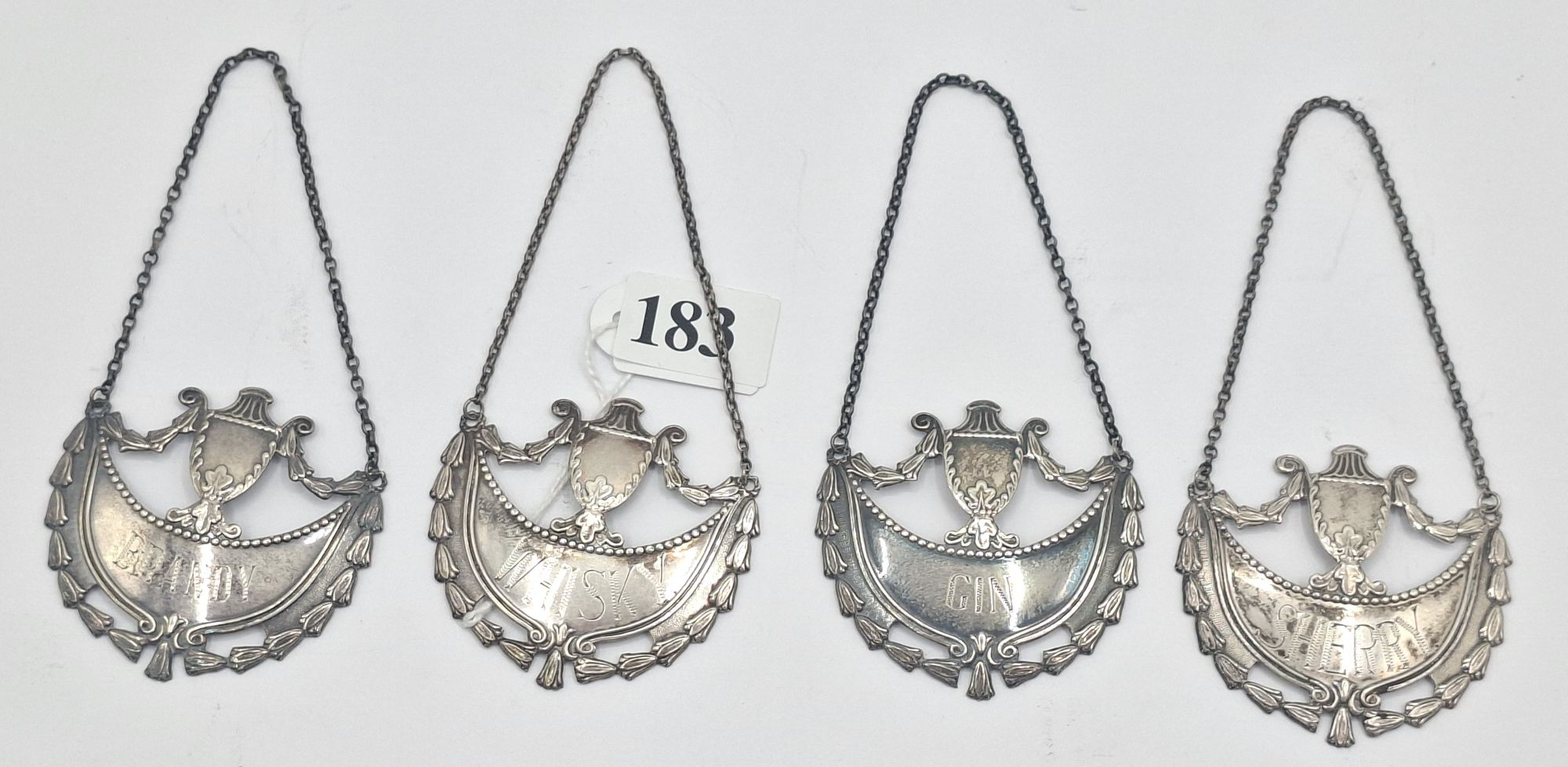 Sterling Silver Decanter Labels,