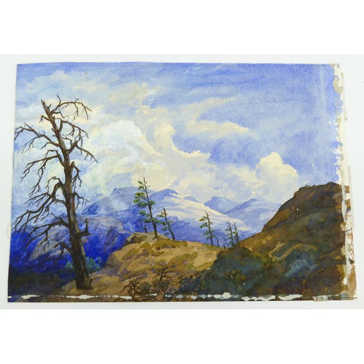 Truman Phillips ''Mountain Landscape'' 1984 Watercolor 13''x18'' Sheet