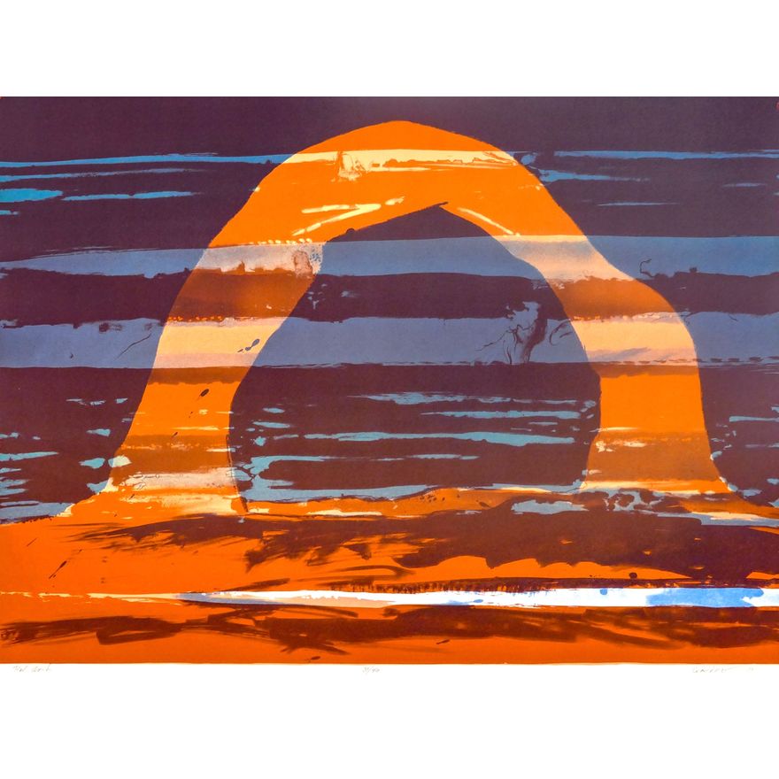 9pc Byron Gardner ''Red Arch'' S/N 1983 Lithographs