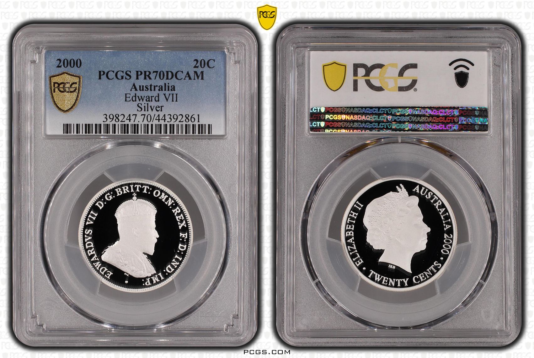 2000 Australia Twenty Cent, 20c Edward VII Silver PCGS - PR70DCAM POP 31/0 -861