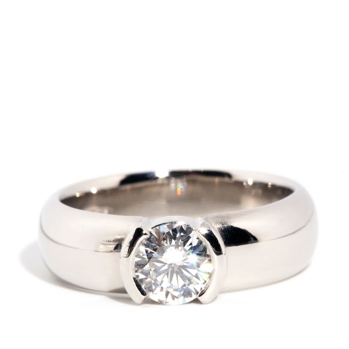 0.76 Carat Diamond Platinum Ring, 2000,