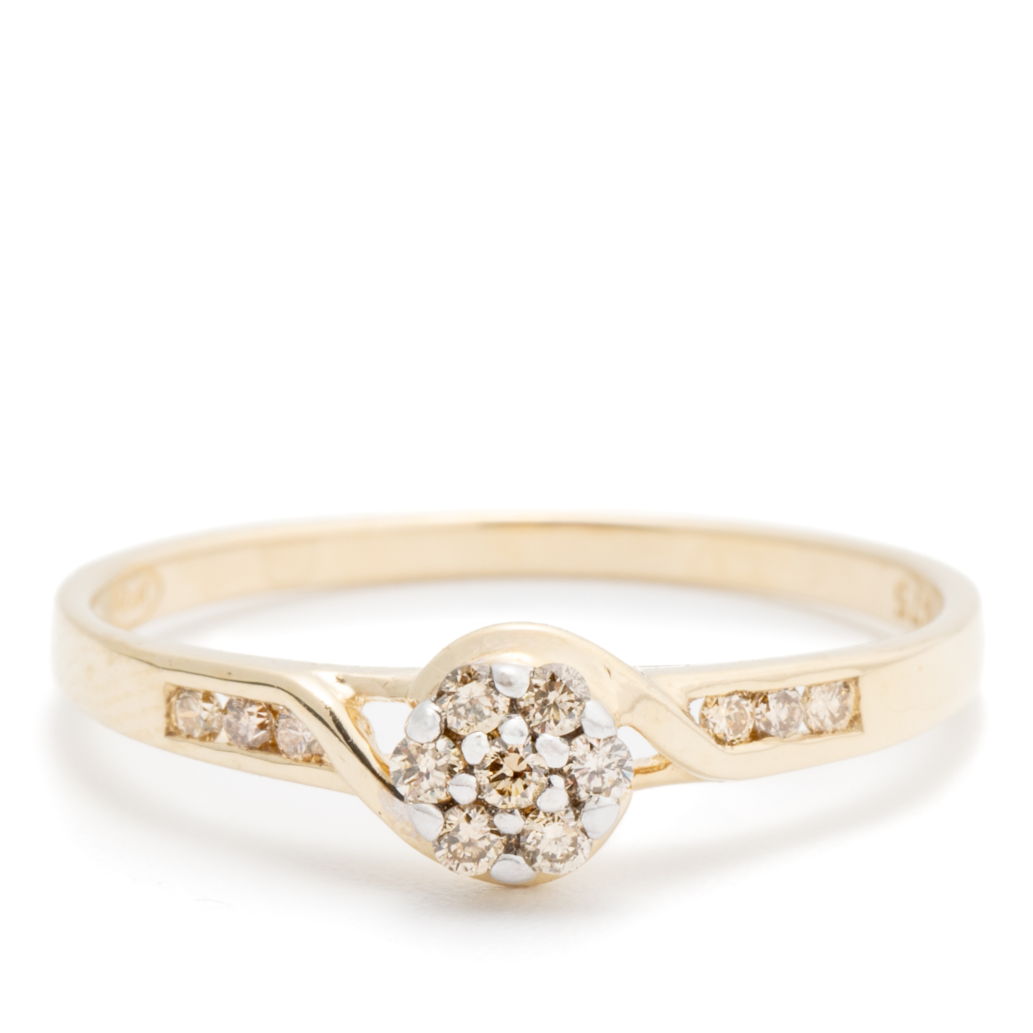 Diamond Cluster Ring 9ct Gold