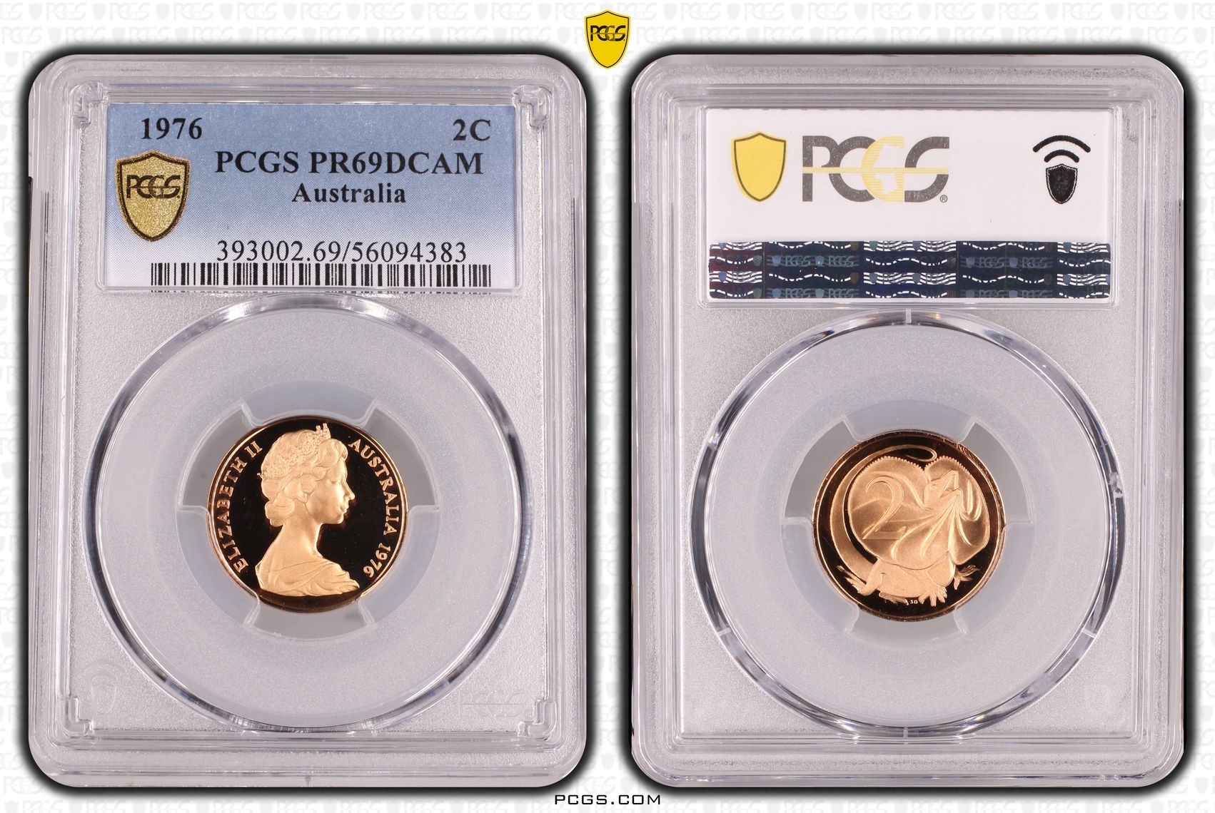 Two Cent, 1976, Pcgs Pr69dcam