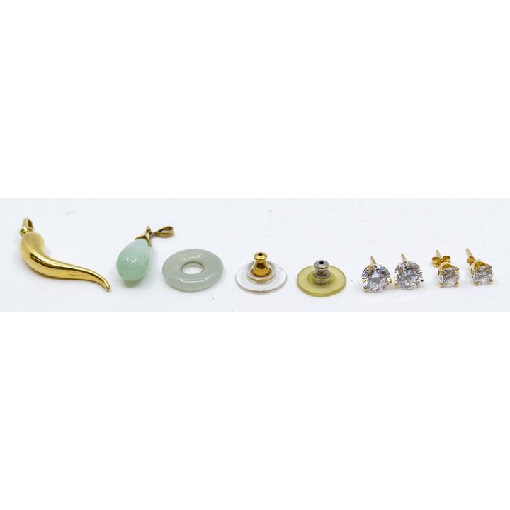 Box 14k Pendant and Earrings etc. - 4.5 Grams TW