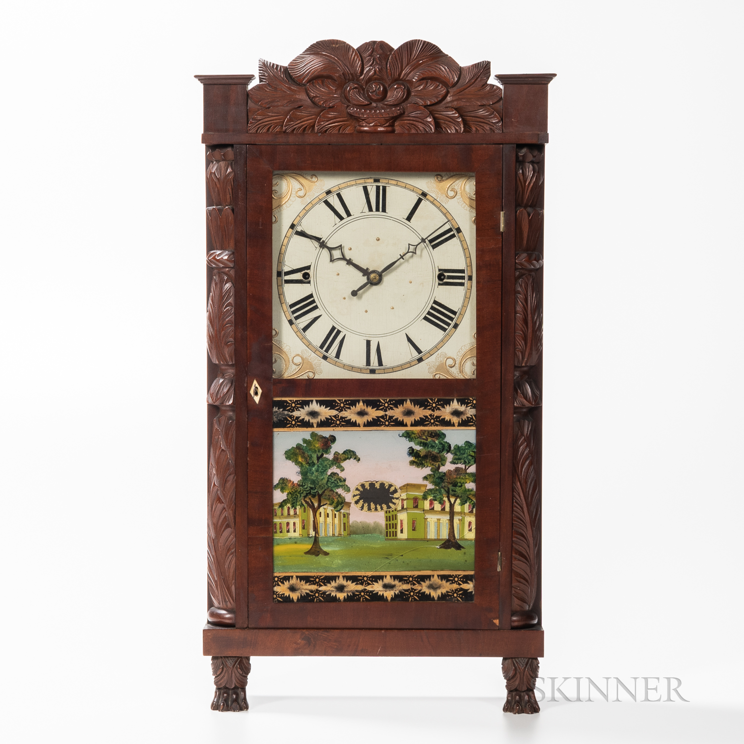 Rodney Brace Carved Mahogany Shelf Clock | Barnebys