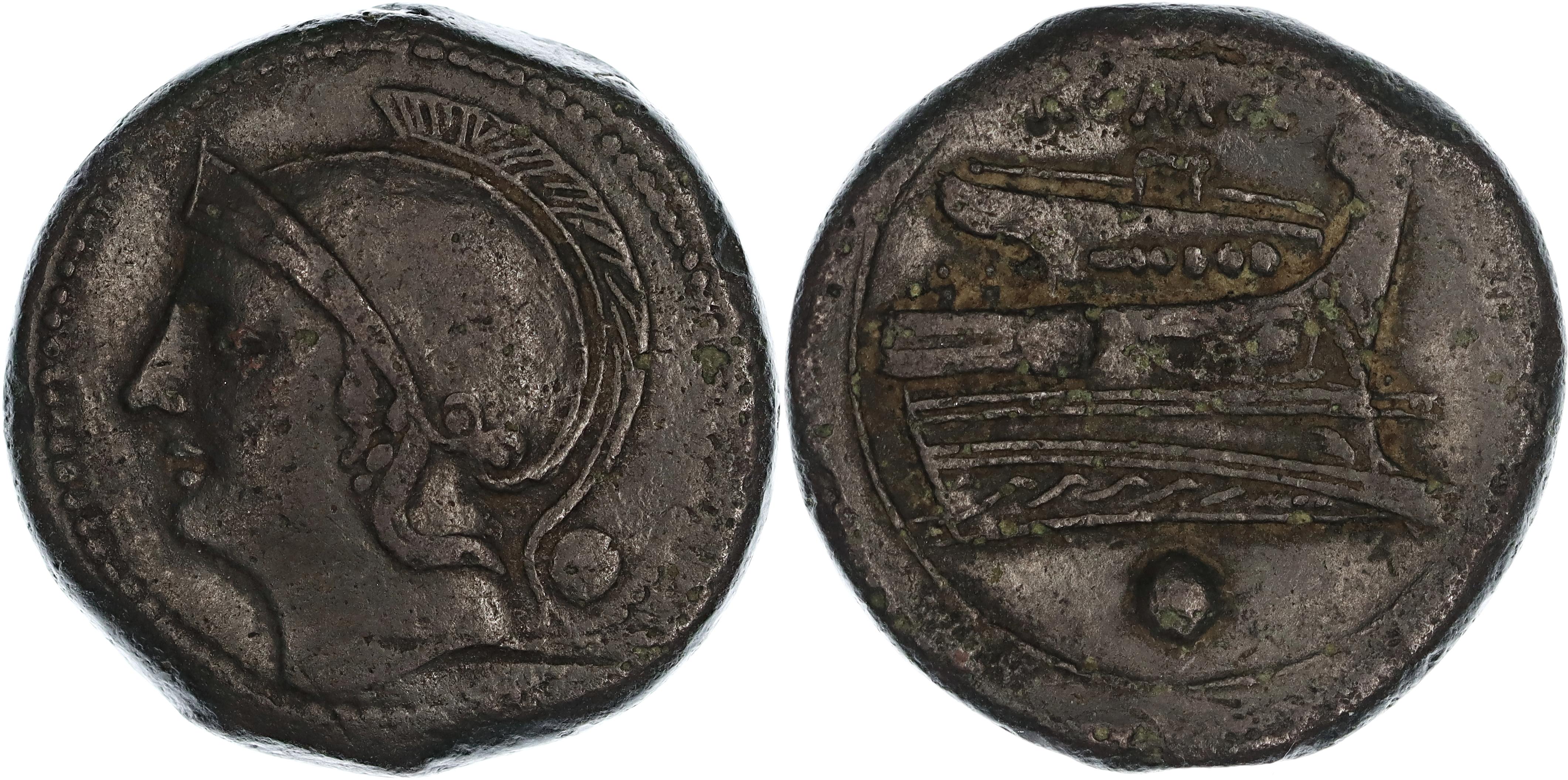 Roman Republic, Anonymous Coinage, Æ Uncia, 217-215 BC, VF