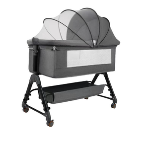 BEDSIDE BABY SLEEPER BABY CRIB - COT BED - GREY -