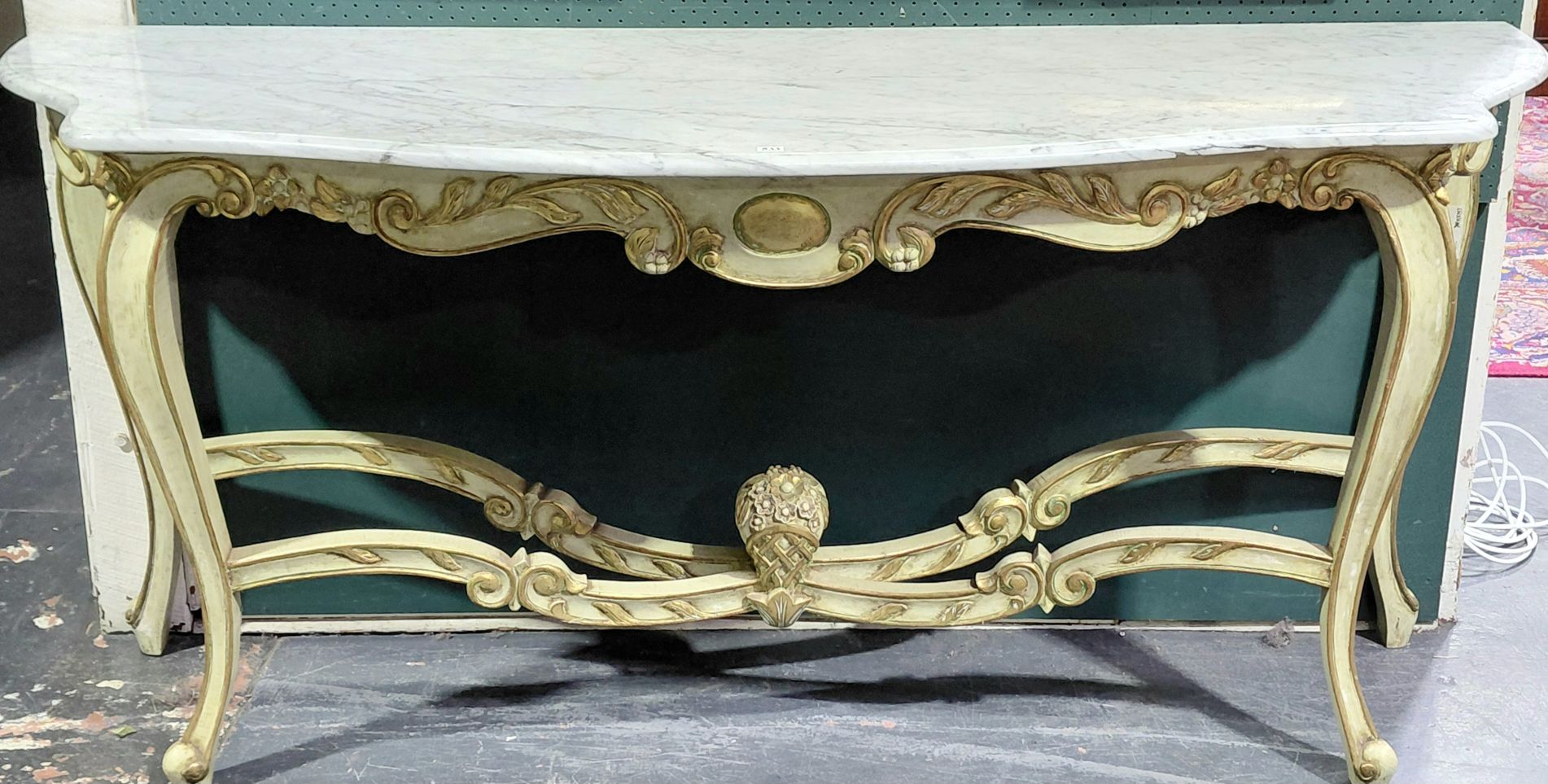 533 · LOUIS XV STYLE MARBLE TOPPED CONSOLE TABLE