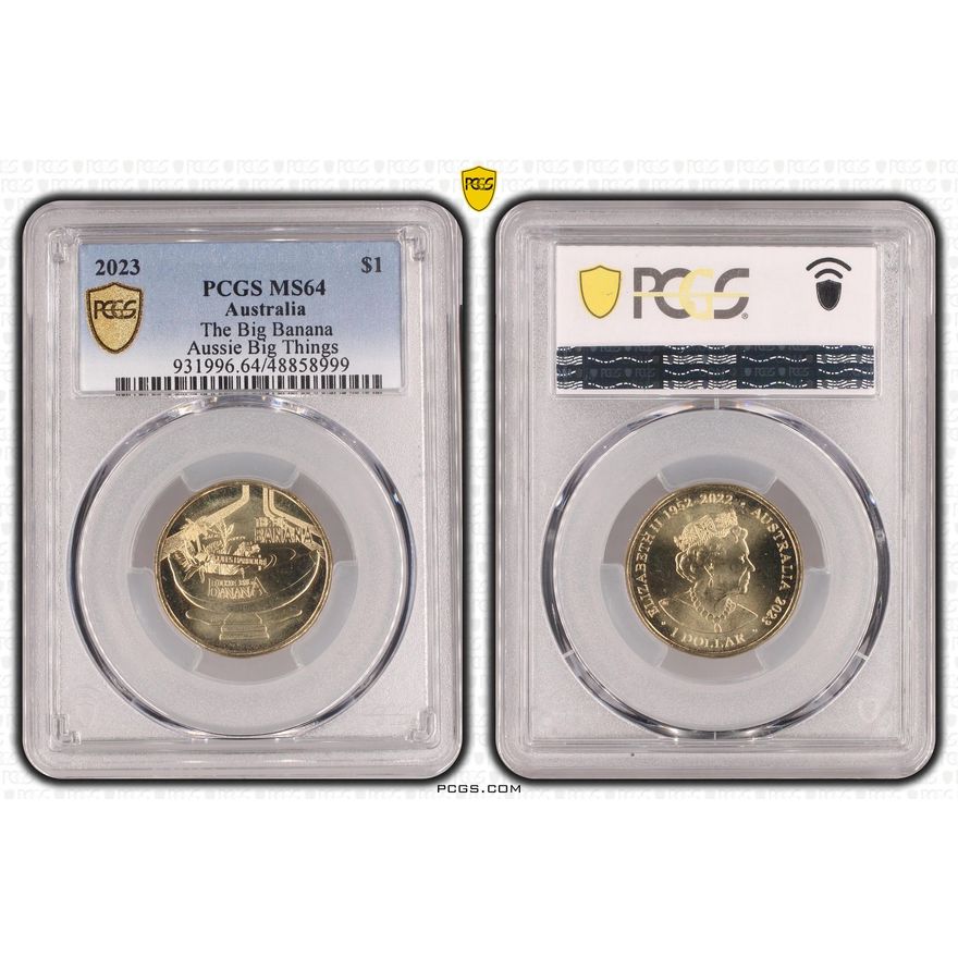 The Big Banana Aussie Big Things, One Dollar, 2023, PCGS MS64