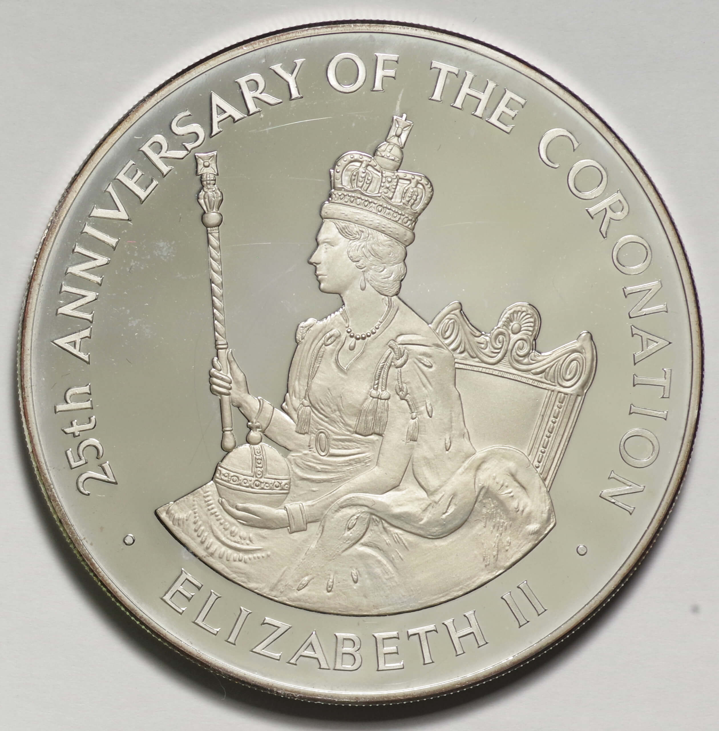 ジャマイカ エリザベス2世 女王 戴冠25周年記念 プルーフ 25ドル銀貨
