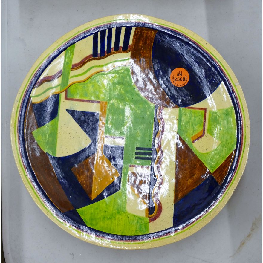 Beryl Enid Adair 1931 Art Deco Pottery Wall Plate 9''