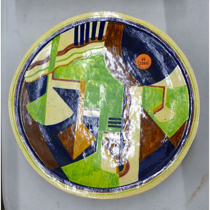 Beryl Enid Adair 1931 Art Deco Pottery Wall Plate 9''