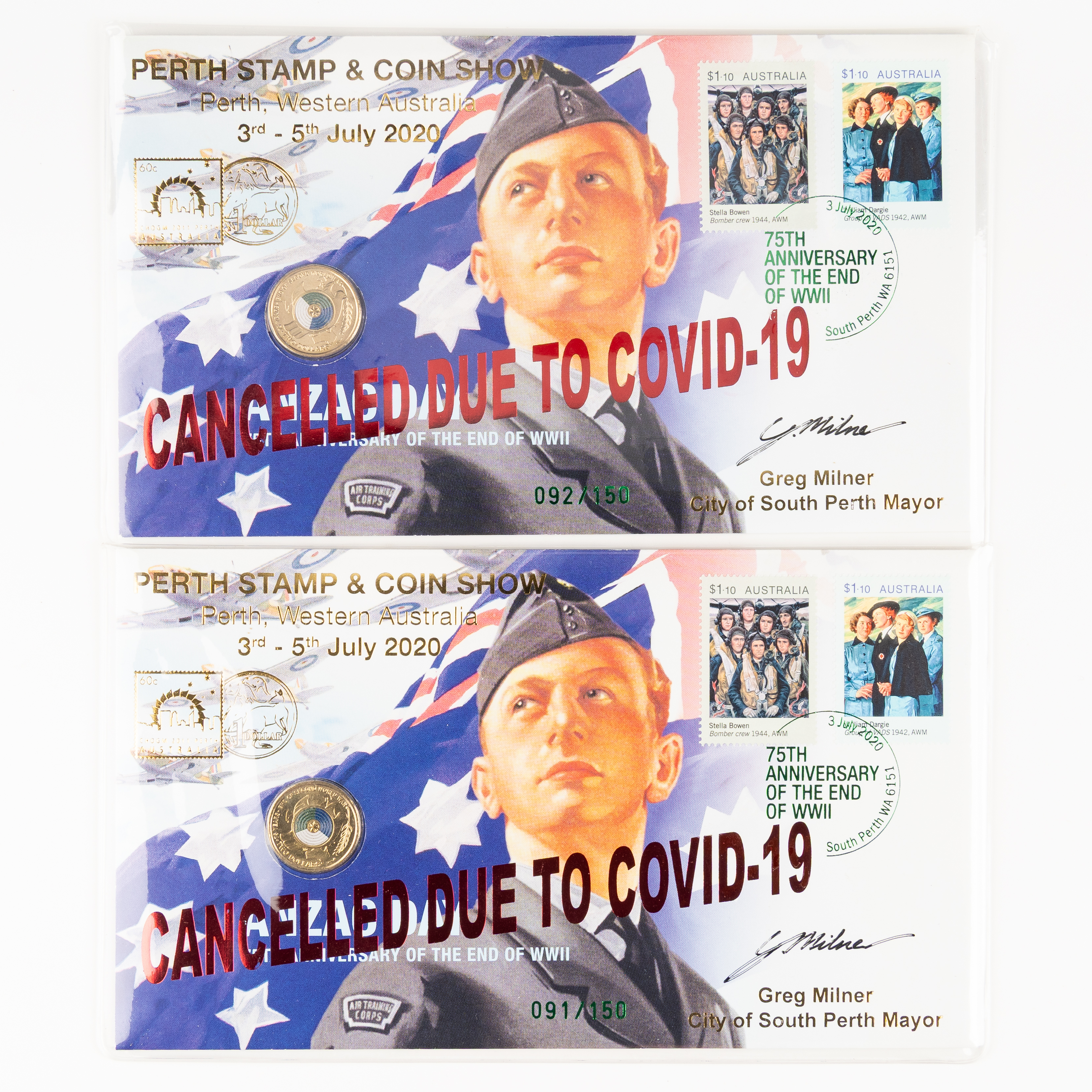 149 · Elizabeth II, ANZAC Day - Perth Stamp & Coin Show Overprint, Two Dollars, 2020,  UNC