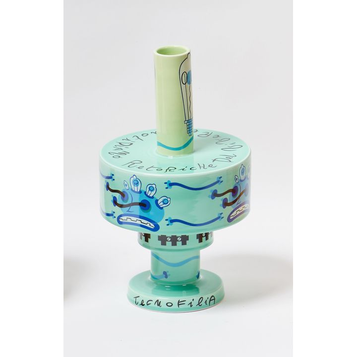 Marco Zanini and Massimo Giacon for Bitossi, Italy - Limited edition 'Technofilia (Technophillia)' Ceramicomix vase
