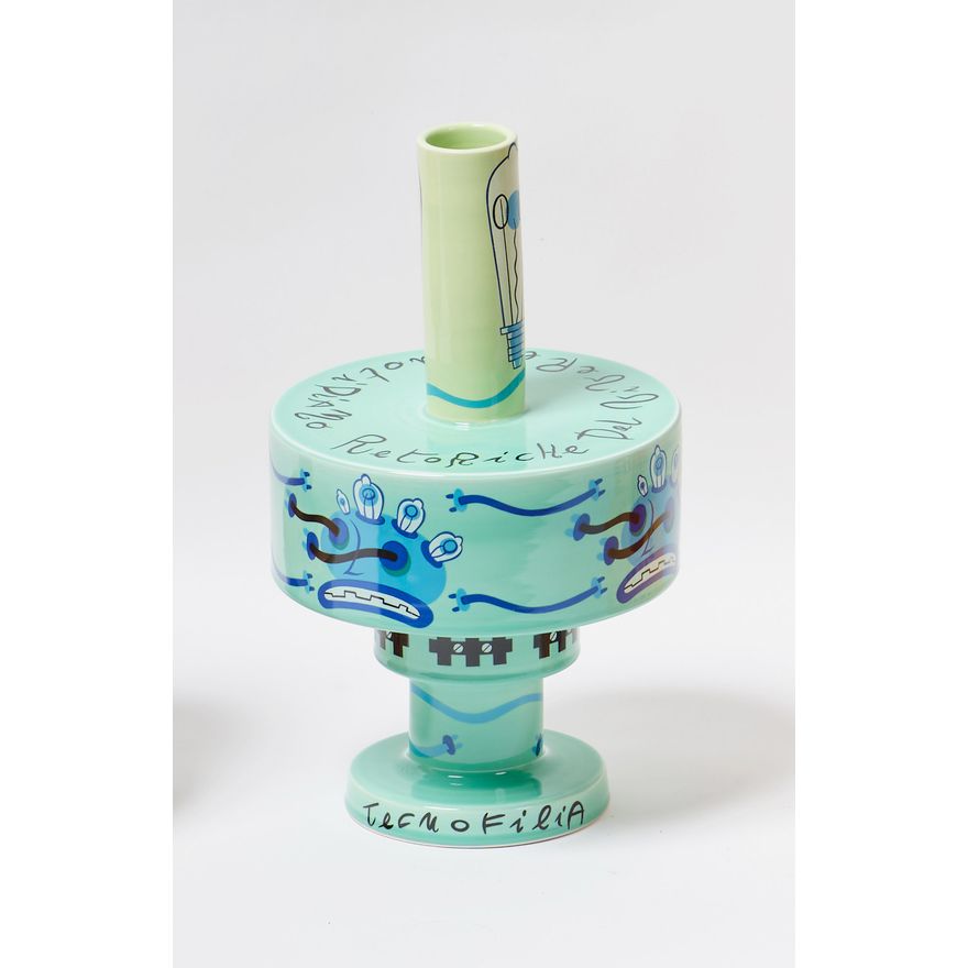 Marco Zanini and Massimo Giacon for Bitossi, Italy - Limited edition 'Technofilia (Technophillia)' Ceramicomix vase