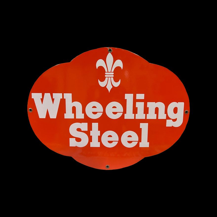 Wheeling Steel Porcelain Sign