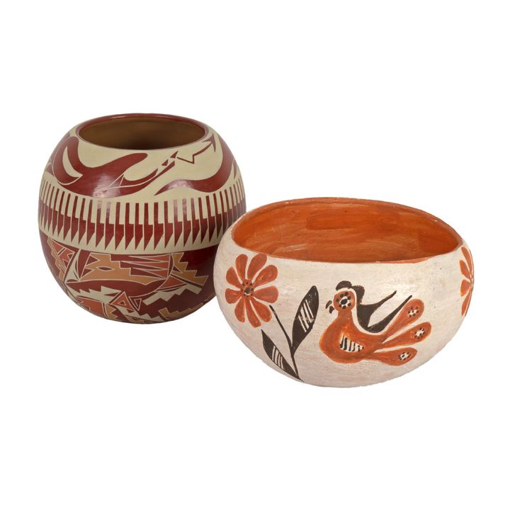 Earlene Youngbird-Tafoy (1947-2008), Two New Mexican Bowls
