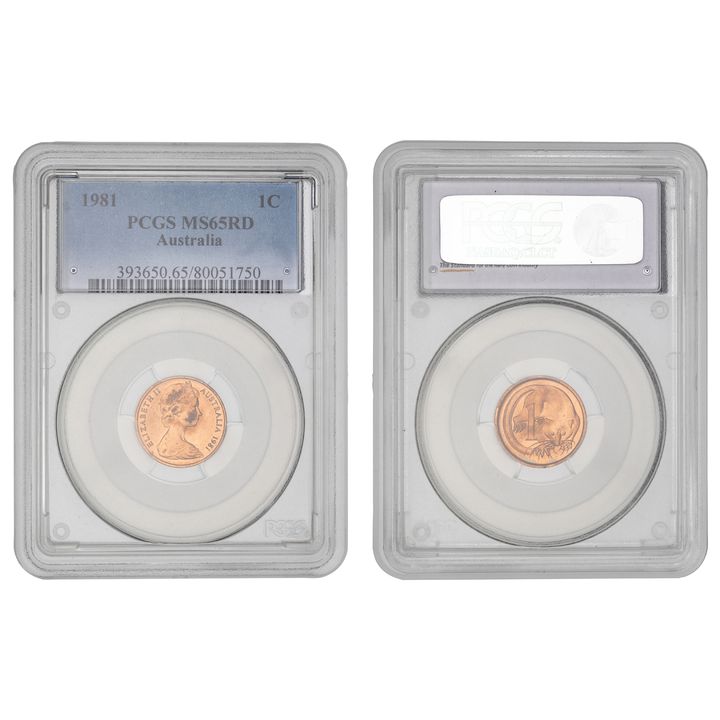 Elizabeth II, One Cent, 1981, PCGS MS65RD