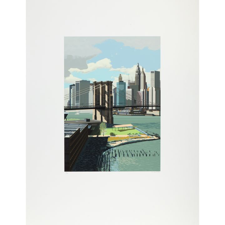 Richard Estes East River, New York 1989