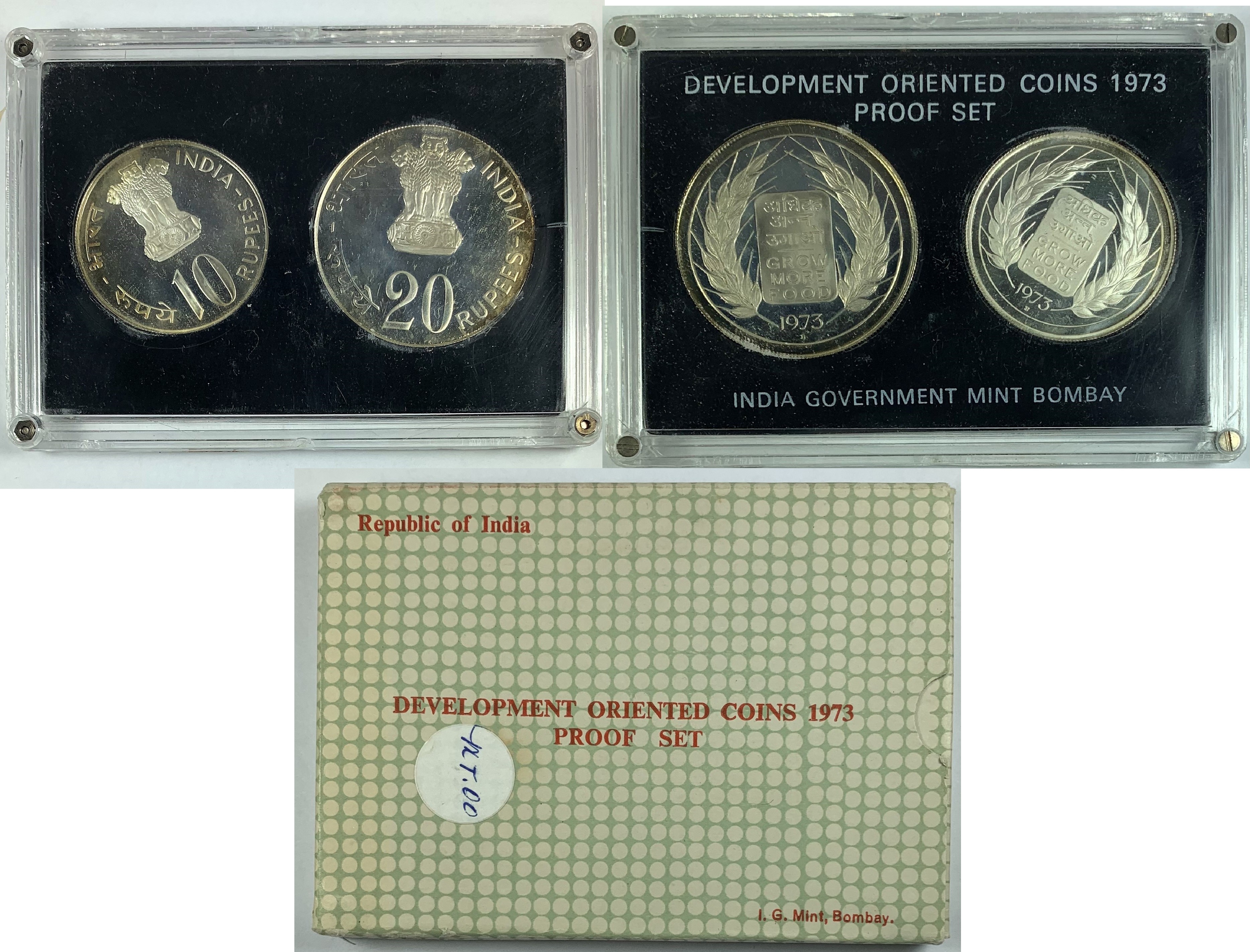 Republic of India 1973 Two Coin Proof Set