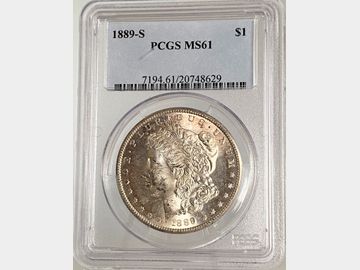 1889 USA SAN FRANCISCO SILVER MORGAN DOLLAR MS61