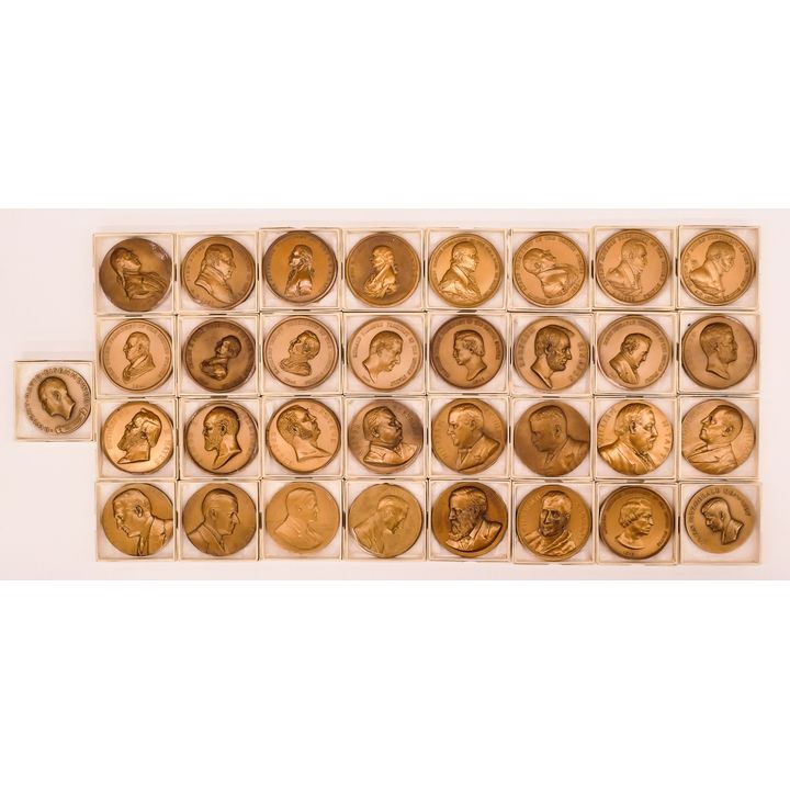 33pc Medallic Art Co. Bronze Presidential Inauguration Medals.