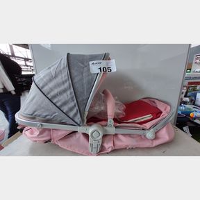 BABY PORTABLE CARRIAGE FOLDING WITH MUMMY BAG - PINK