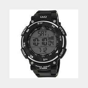 Q Q Digital Mens Watch - Black Strap - Bar 4966006941586 - 51746/1285