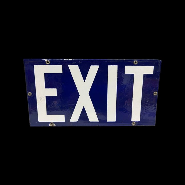 Exit Porcelain Sign