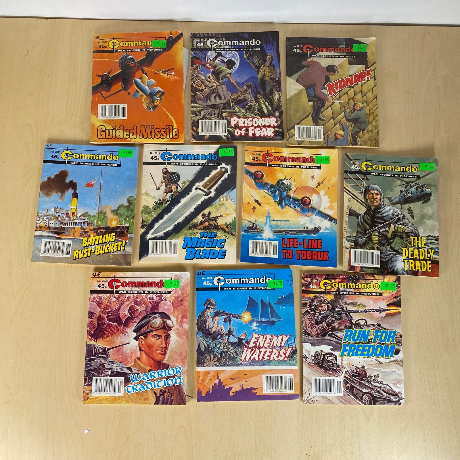 Commando War Comics Issues - 2615, 2616, 2617, 2618, 2619, 2620, 2621, 2623