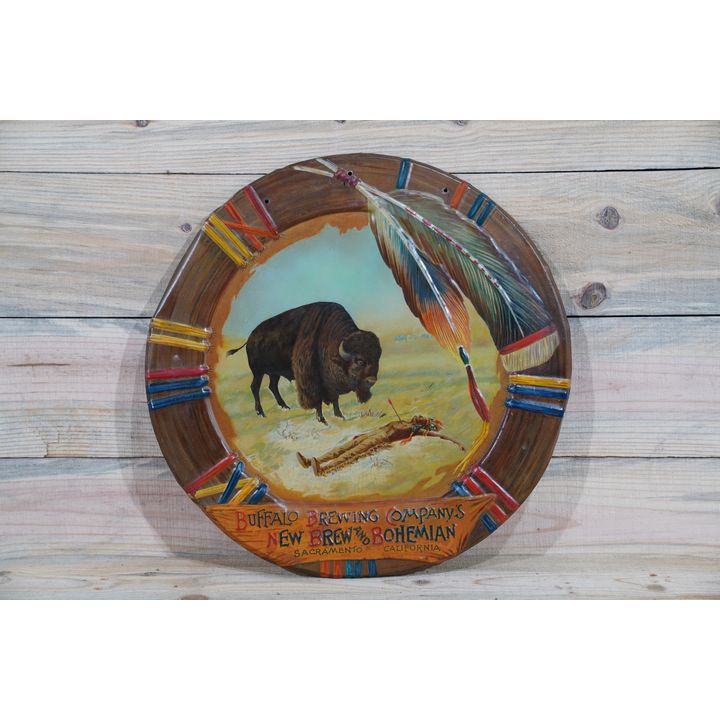 Buffalo Brewing Company's New Brew & Bohemian Single Sided Tin Embossed Metal Sign TAC 8