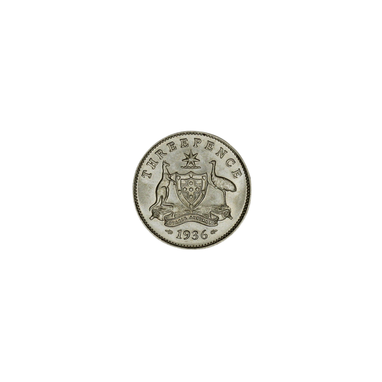 966. · George V, Threepence, 1936, UNC