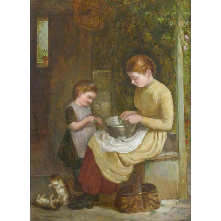 James Makin ''Shelling Peas'' Oil