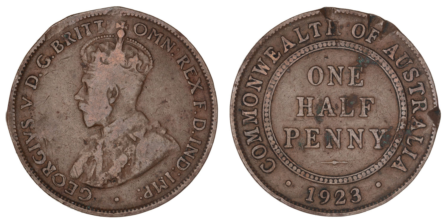 George V, Halfpenny, 1923, VG
