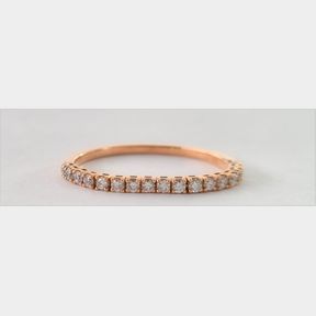 17 ROUND DIAMONDS IN 18CT ROSE GOLD FLEXI RING COLOUR H/I CLARITY VS/SI - 51629/090