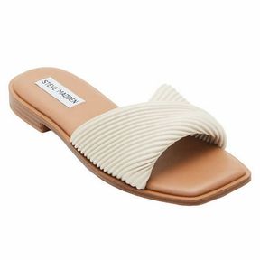 7 STEVE MADDEN WOMEN'S LIMITT LEATHER SLIDE SANDAL - SIZE 7