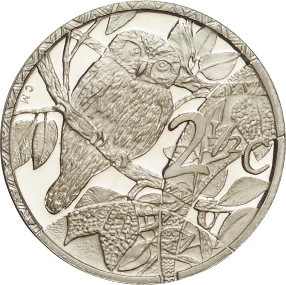 南アフリカ 2004年 2ランド 銀貨 フクロウ