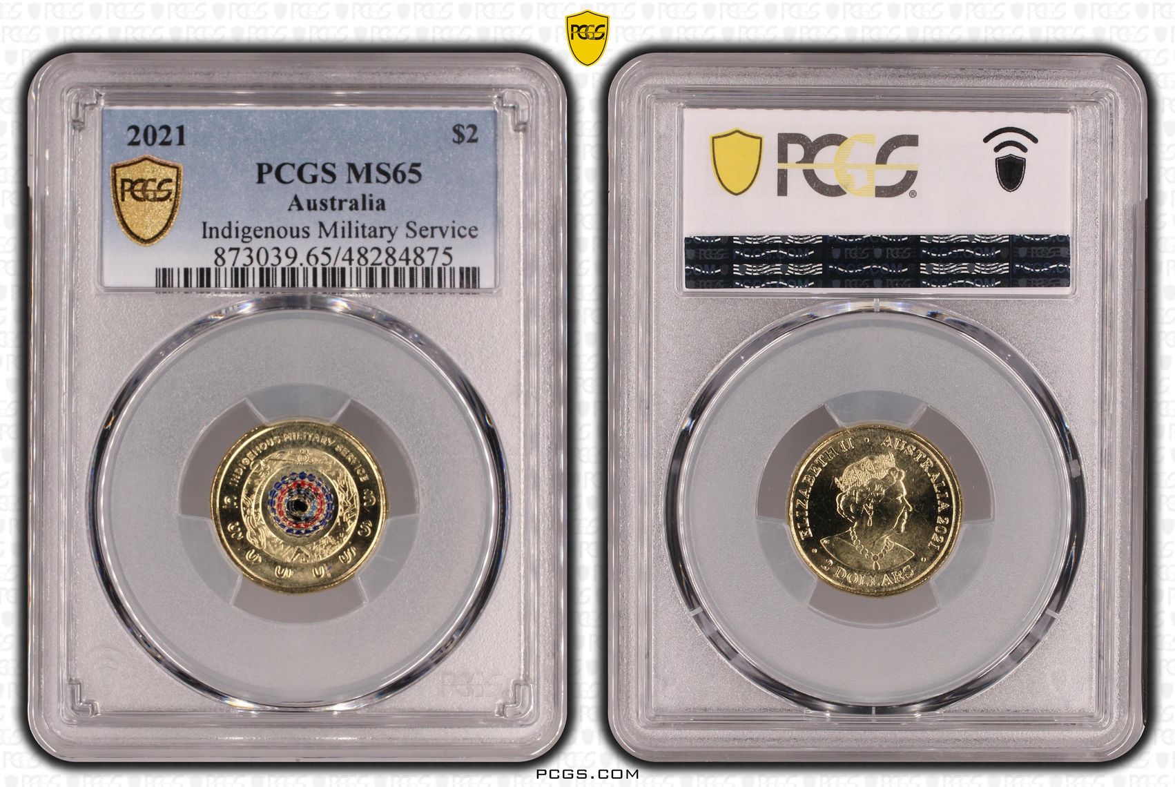 Indigenous Military Service Colorized, Two Dollar, 2021, PCGS MS65