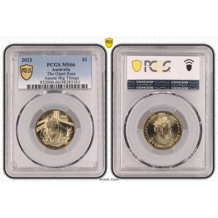 The Giant Ram Aussie Big Things, One Dollar, 2023, PCGS MS66