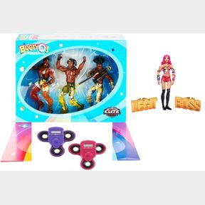 BOOTYO'E ELITE FIGURE SET, W SUPERSTARS SASHA BANKS FAN PACK & 2X SPIN TO WIN FIDGET SPINNERS